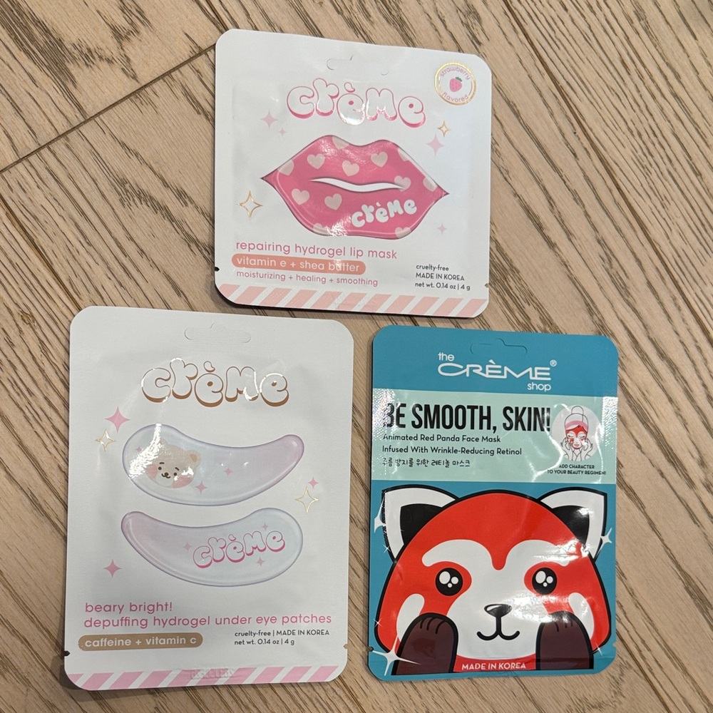 The Crème Shop Skincare Mask Set K beauty Made in Korea NEW